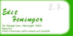 edit heninger business card